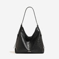 2026 new high-end pleated soft leather hobo bag versatile large capacity commuting tote bag, single shoulder crossbody tote bag