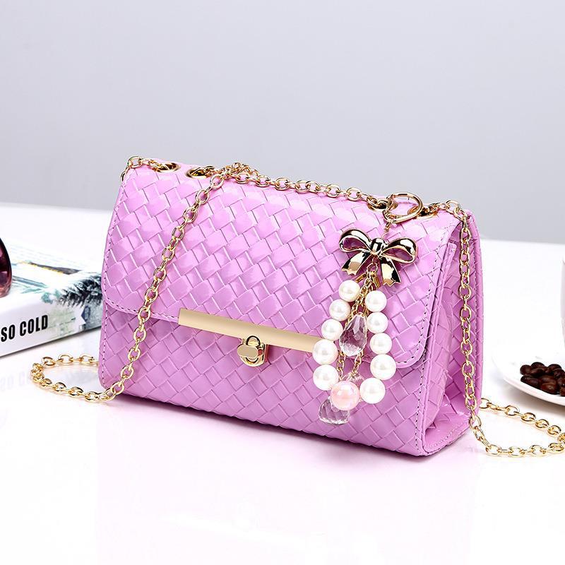 2025 new women's handbag, women's chain bag, crossbody shoulder bag, sandwich simple trendy small square bag, one piece dropshipping