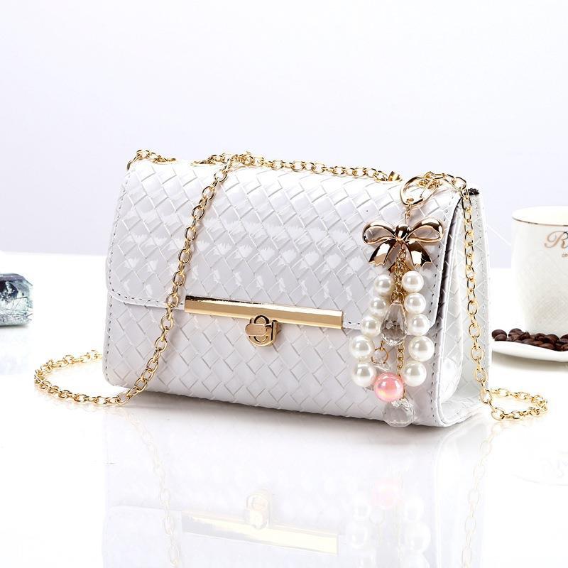 2025 new women's handbag, women's chain bag, crossbody shoulder bag, sandwich simple trendy small square bag, one piece dropshipping