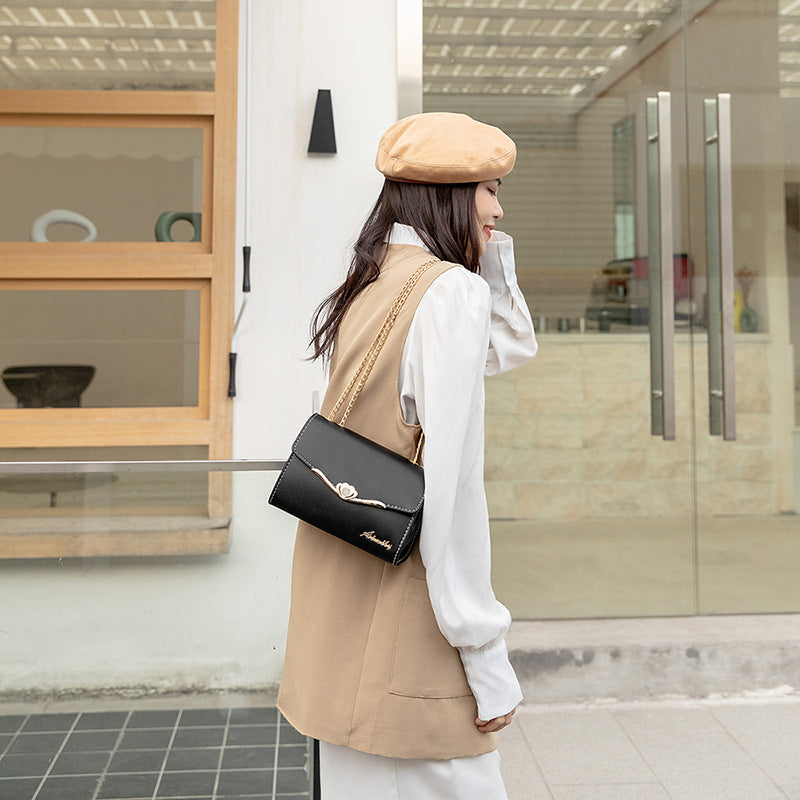 Guangzhou Shiling Women's Bag 2025 New Single Shoulder Crossbody Bag Women's Handbag Small Square Bag Fashion Chain Bag