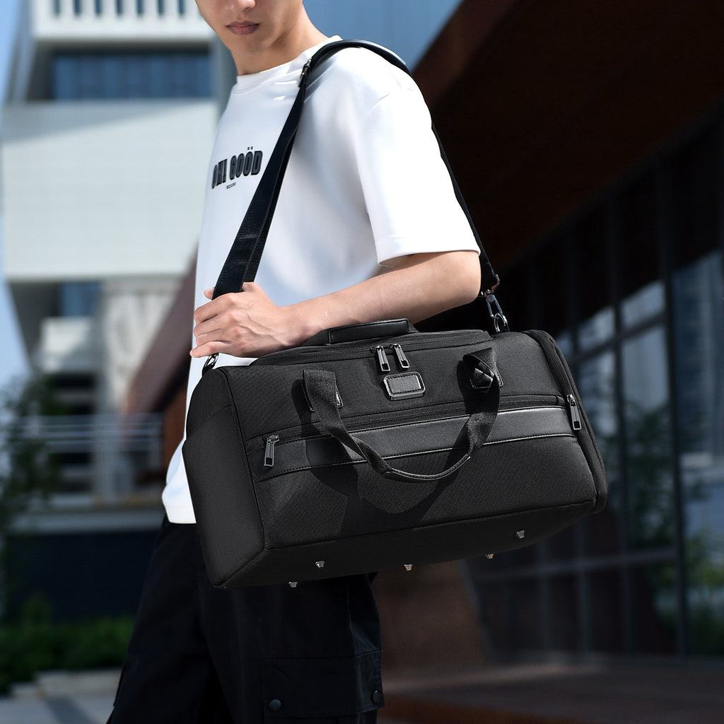 Cross border new portable travel bag for men with dry wet separation, sports and fitness bag, high-end feeling, short distance business travel luggage bag